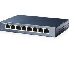 Gigabit Switch TP-LINK TL-SG108 . 8-port 10/100/10000M, 8x 10/100/1000M RJ45 ports, supports GMP Snooping, Metal case (TL-SG108)