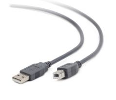 USB 2.0 A-plug B-plug 1,8m cable, grey color (CCP-USB2-AMBM-6G)