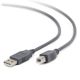 USB 2.0 A-plug B-plug 1,8m cable, grey color (CCP-USB2-AMBM-6G)