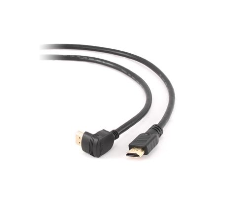 HDMI High speed 90 degrees male to straight male connectors cable,  19 pins gold-plated connectors, 3 m, bulk package (CC-HDMI490-10)