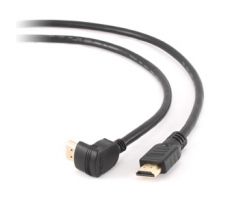 HDMI High speed 90 degrees male to straight male connectors cable,  19 pins gold-plated connectors, 4.5 m, bulk package (CC-HDMI490-15)