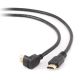 HDMI High speed 90 degrees male to straight male connectors cable,  19 pins gold-plated connectors, 1.8m, bulk package (CC-HDMI490-6)