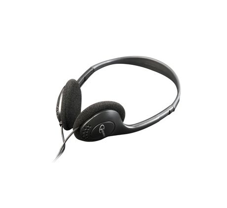 Stereo headphones with volume control, black color (MHP-123)