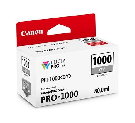 kazeta CANON PFI-1000GY Gray iPF PRO-1000 (80 ml) (0552C001)