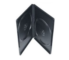 Double DVD case -black with full sleeve 14mm (DVDS-B/100)