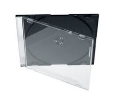 Slim CD case - - clear cover and black base 200