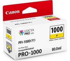 kazeta CANON PFI-1000Y Yellow iPF PRO-1000 (80 ml) (0549C001)