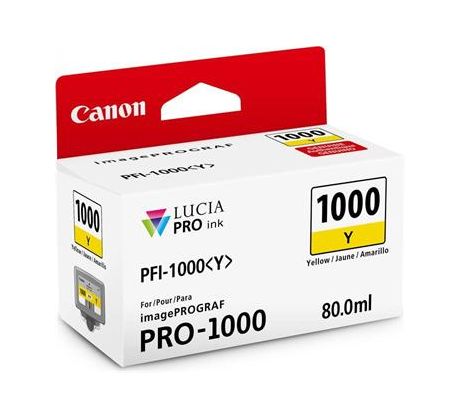 kazeta CANON PFI-1000Y Yellow iPF PRO-1000 (80 ml) (0549C001)