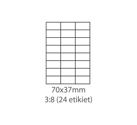 etikety Ecodata samolepiace 70x37 univerzálne biele 24ks/A4 (100 listov A4/bal.) (ECO-07003700)