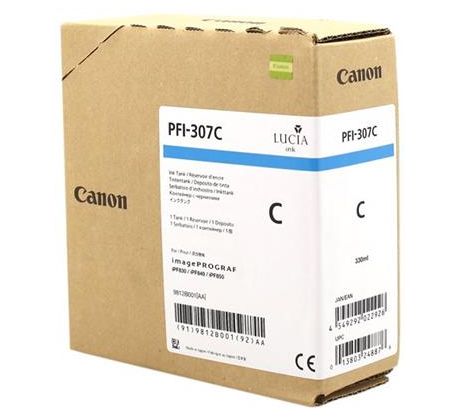 kazeta CANON PFI-307C cyan iPF 830/840/850 (330 ml) (9812B001)