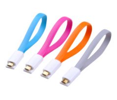 Mini Magnetický USB nabíjací kábel biely 225mm BELLAPROX s microUSB konektorom (BP-CAB-micro-MAG225W)